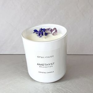 Opal + Sage Candle - Amethyst - Coconut