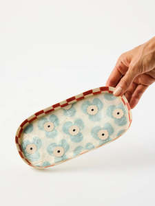 Jones & Co - Paradis Blue Flower Tray