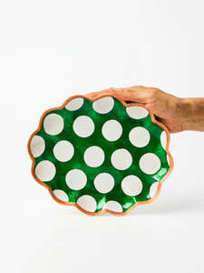 Decor: Jones & Co - Paradis Scallop Green Tray