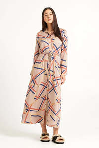 Lifestyle: Tuesday - Nicola Dress - Herringbone Print