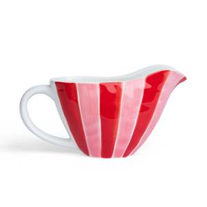 Kitchenware: Noss & Co - Gravy Jug - Pink & Red Stripe