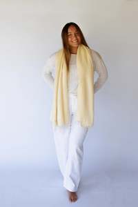 Hats Scarfs: Hobo & Hatch - Amara Scarf/Shawl - Butter