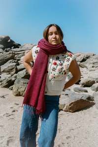 Hats Scarfs: Hobo & Hatch - Amara Scarf/Shawl - Mulberry