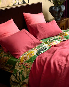 KIP & CO - Somerset Green - Organic Cotton Flat Sheet King