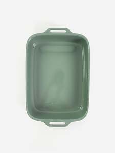Kitchenware: Enamel Lasagne/ Roasting Pan - Tarragon