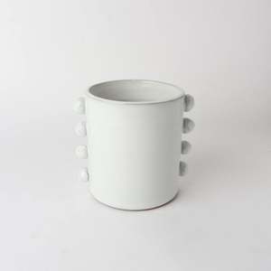 Terracotta Ball Planter 17cm - White
