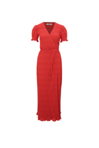 Size 12: Mirella Short Sleeve Wrap Dress - Red