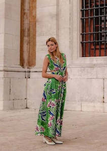 Zorina Tie Midi Dress