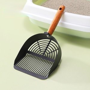 Cat Litter Equipment: Black Stainless Steel Cat Litter Shovel