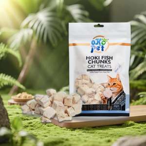 Cat Food: Hoki Fish Chunks Freeze Dried Cat Treats