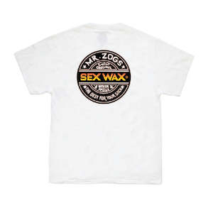 Sexwax Apparel: Sexwax Word Fade Orange Tee White