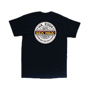 Sexwax Apparel: Sexwax Word Fade Orange Tee Black