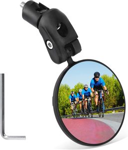 Bicycle Rear View Mirror, 360°Rotating Bar End Mirror, Handlebar Convex Mirror