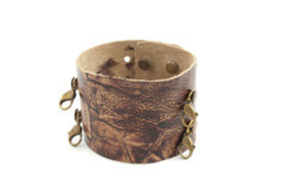 Products: Bark - Leather Quote Cuff