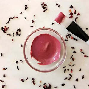 Clay: Clay Face Mask - Hibiscus and White Kaolin Clay Mask