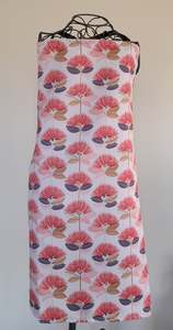 Adult Aprons: Adult Apron Kiwiana Pink Pohutokawa