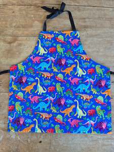 Aprons 1: Children's Apron Dinosaur multi dinosaurs blue