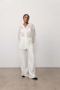 Tops: Gigi Shirt in Wool