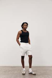 Archive Sale: Mens Velour Shorts - White