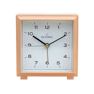Square Metal Alarm Clock - Apricot