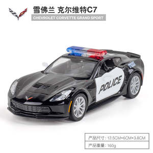 Car Body Style Emergencypolice Ambulance Fire Engine: Makeda 1/36 Chevrolet Corvette C7 Police Modern Car Model