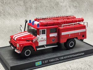 Car Body Style Emergencypolice Ambulance Fire Engine: AMER 1/57 ZiL 130-431410 Kazakhstan Fire Engine 1964 Classic Car Model