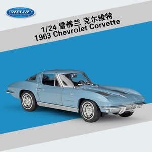 WELLY 1/24 Chevrolet Corvette 1963 Classic Car Model