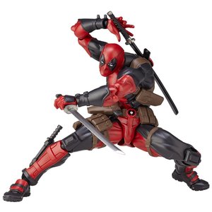 Car Price Under 31: Revoltech Yamaguchi Deadpool Premium Articulated Action Figure with Swappable Faces & Accessories
