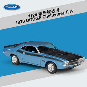 Car Make Dodge: WELLY 1/24 Dodge Challenger T/A 1970 Classic Car Model