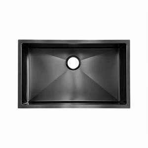 Kitchen Ware: undermount gunmetal black coloured stainless steel kitchen sink OM7045H