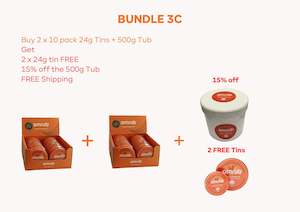 Omrub Wholesale: BUNDLE 3C - 2 x 24g 10 pack + 500g Tub (FREE Tins + 15% off 500g Tub + FREE Shipping)