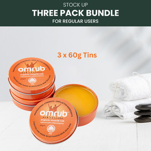 60g: Organic Muscle Rub - 60g - 3 Pack