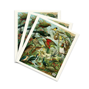 100%NZ Pack of 3 Swedish Dishcloths – NZ Native Birds
