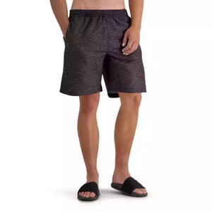 Men’s Fundamental AOP Awning Swim Short – Ebony
