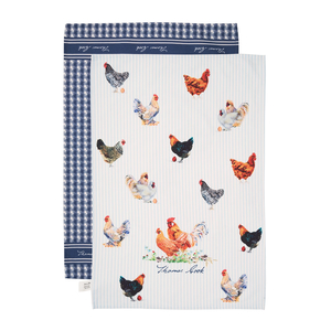 Kitchen: Thomas Cook Tea Towel 2-Pack Navy/White