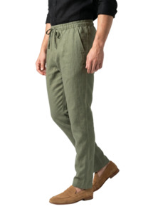 Trouser: The Drawstring Trouser in Green Olive