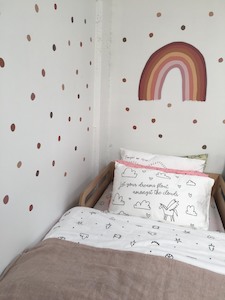Wall Stickers: Desert Sunset - Hand Painted Polka Dots