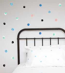 Watercolour Hand Painted Polka Dots - Spring