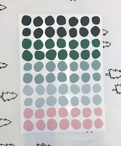 Polka Dots: Hand Painted Polka Dots - Forest Sunrise