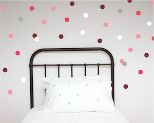 Polka Dots: Large Polka Dot Wall decals - Pinks