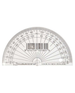 Taurus Protractor 10cm 180 Degrees - Stationery-General : Onehunga Books & S&hellip;