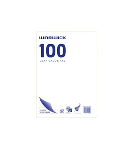 PAD LINED WARWICK VALUE 7MM 100 LEAF - Stationery-Account Books : Onehunga Books&hellip;