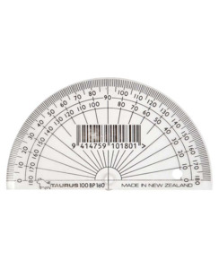 Taurus Protractor 10cm 180 Degrees - Stationery-General : Onehunga Books & S&hellip;