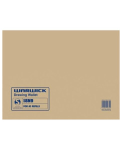 Stationery Ar: DRAWING WALLET WARWICK 18N9 A3 - Stationery-Arts & Crafts : Onehunga Books & Stationery - WARWICK DRAWING PADS & WALLETS CORE MICRO BTS2025