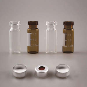 Glassware: Vial, 2ml, Clear, Crimp Top, Graduated with Writing Area