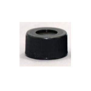 Caps, 24-400 Black, Screw Open Cap with Natural PTFE/Natural Silicon Septa