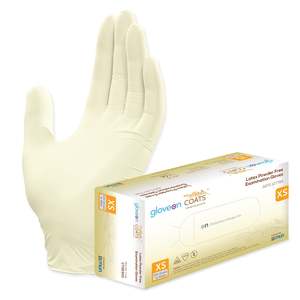 Health Safety: GloveOn® COATS® Colloidal Oatmeal Coated Latex Exam Gloves, Extra Small