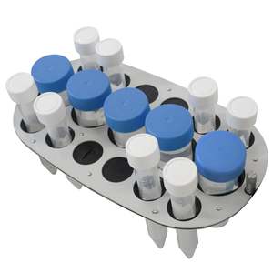 Heating Mixing Homogenising: Platform optional for 5 x 50 ml tubes (max 30mm dia) plus 12 x 2-15 ml tubes (max 15mm dia) fits PTR-35