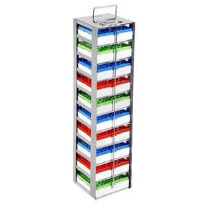 Freezers Refrigerators: Stainless Steel (SUS304) Vertical chest-type Freezer Rack, 2 inch freezer box*10 units layout. Dimensions suit: 133*133*53mm box. Suitable for DW-150W209A, DW-86W420JA.