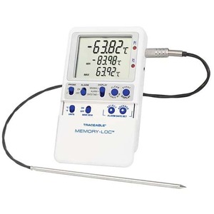 Traceable Memory-Loc™ Calibrated Datalogging Low-Temp Thermometer; 1 Stainless Steel Probe